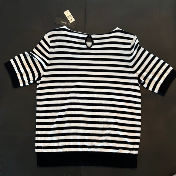 🎉Host Pick🎉Talbots Womens Black & White Lightweight Sweater Size Petite Large - Picture 3 of 10